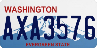WA license plate AXA3576