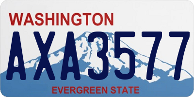 WA license plate AXA3577