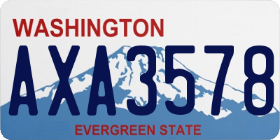 WA license plate AXA3578