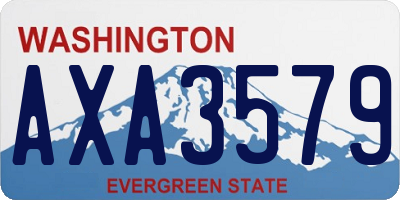 WA license plate AXA3579