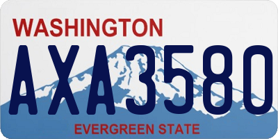 WA license plate AXA3580