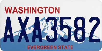 WA license plate AXA3582