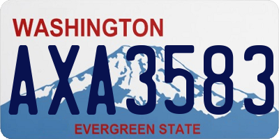 WA license plate AXA3583