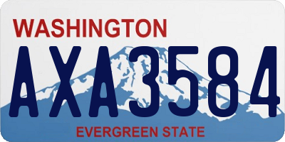 WA license plate AXA3584