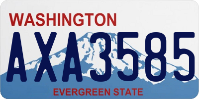 WA license plate AXA3585