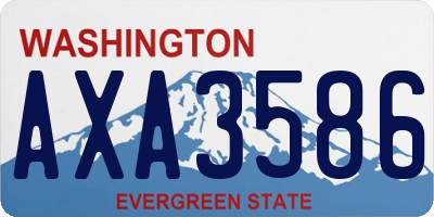 WA license plate AXA3586