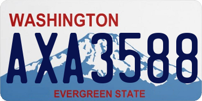 WA license plate AXA3588