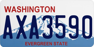 WA license plate AXA3590