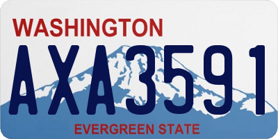 WA license plate AXA3591