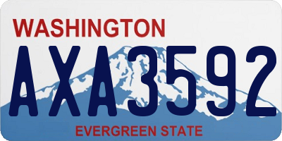 WA license plate AXA3592