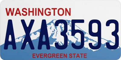 WA license plate AXA3593