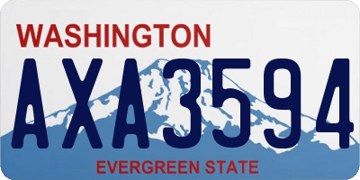 WA license plate AXA3594