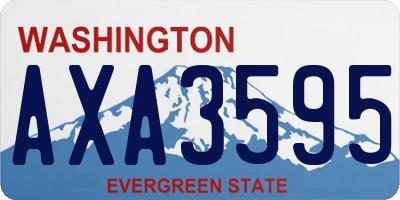 WA license plate AXA3595