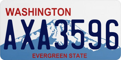 WA license plate AXA3596
