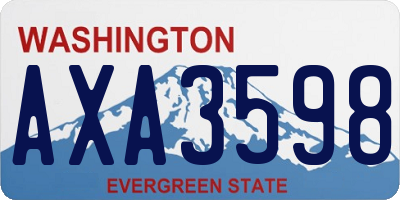 WA license plate AXA3598
