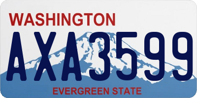 WA license plate AXA3599