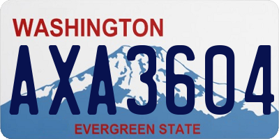 WA license plate AXA3604