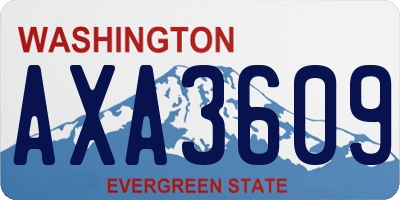 WA license plate AXA3609
