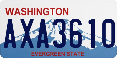WA license plate AXA3610