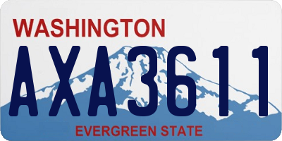 WA license plate AXA3611
