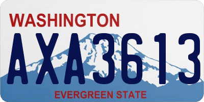 WA license plate AXA3613