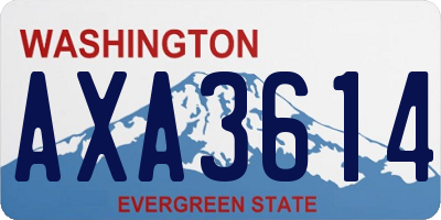 WA license plate AXA3614