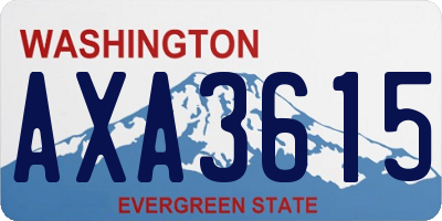 WA license plate AXA3615