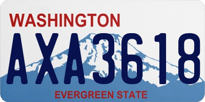 WA license plate AXA3618