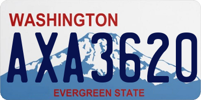 WA license plate AXA3620