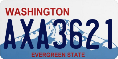 WA license plate AXA3621