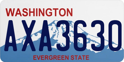 WA license plate AXA3630
