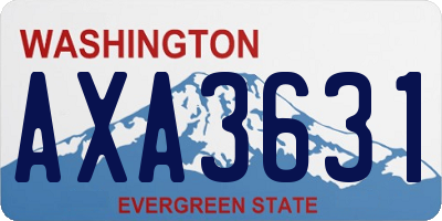 WA license plate AXA3631