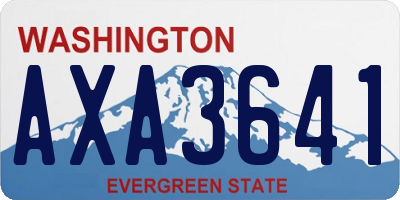 WA license plate AXA3641