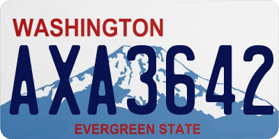 WA license plate AXA3642
