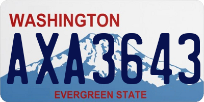 WA license plate AXA3643