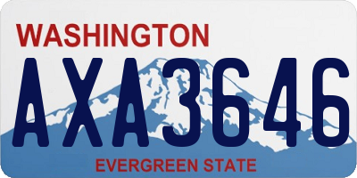 WA license plate AXA3646
