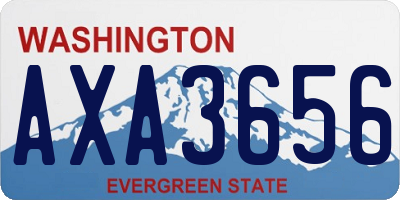 WA license plate AXA3656