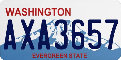 WA license plate AXA3657