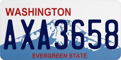 WA license plate AXA3658