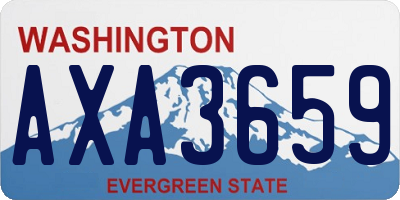 WA license plate AXA3659