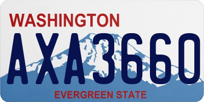 WA license plate AXA3660