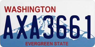 WA license plate AXA3661