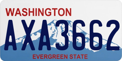 WA license plate AXA3662