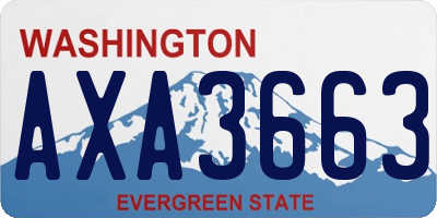 WA license plate AXA3663