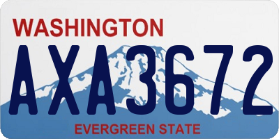 WA license plate AXA3672