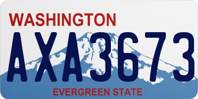 WA license plate AXA3673