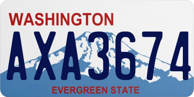 WA license plate AXA3674