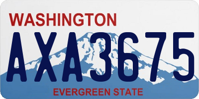 WA license plate AXA3675
