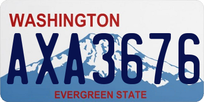 WA license plate AXA3676