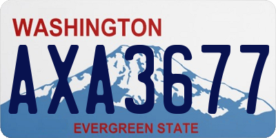 WA license plate AXA3677